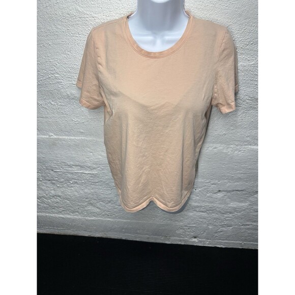 Uniqlo T-Shirt Women Soft Pink Crew Neck Short Sleeve Solid Size Small - Picture 1 of 6